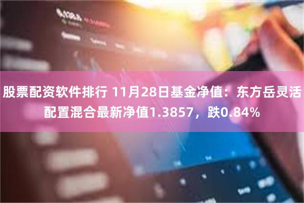 股票配资软件排行 11月28日基金净值：东方岳灵活配置混合最新净值1.3857，跌0.84%