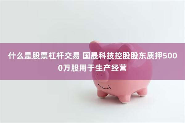 什么是股票杠杆交易 国晟科技控股股东质押5000万股用于生产